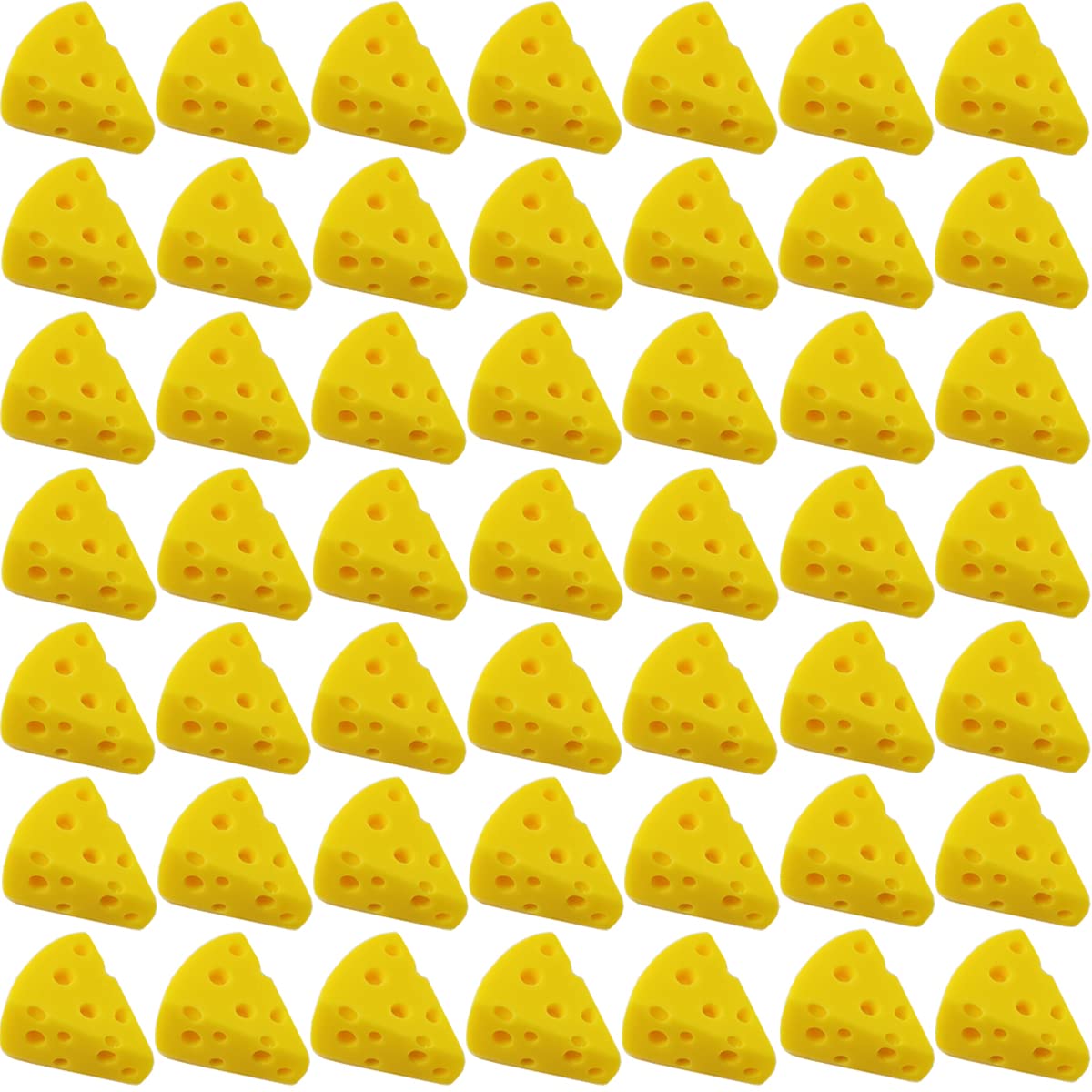 NSBELL 100PCS Miniature Artificial Cheese Models - Tiny Resin Simulation Cheese for Dollhouse Kitchen Decor, DIY Crafts & Miniature Food Displays | Perfect for Doll Accessories, Train Sets & Miniature Scenes