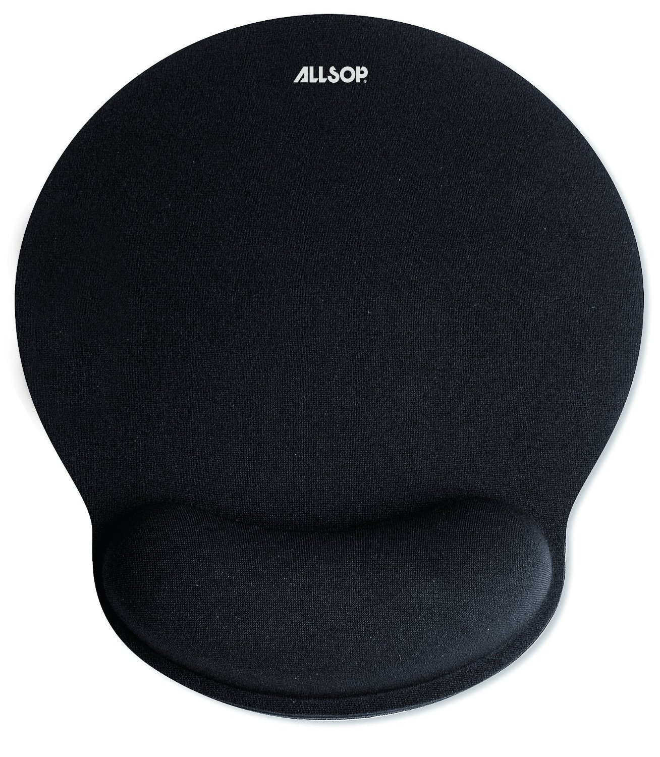 Allsop Pro Memory Foam Mouse Pad - Ergonomic Wrist Support, Non-Slip Base, Black (30203) | Perfect for Office Work, Gaming & Computer Use