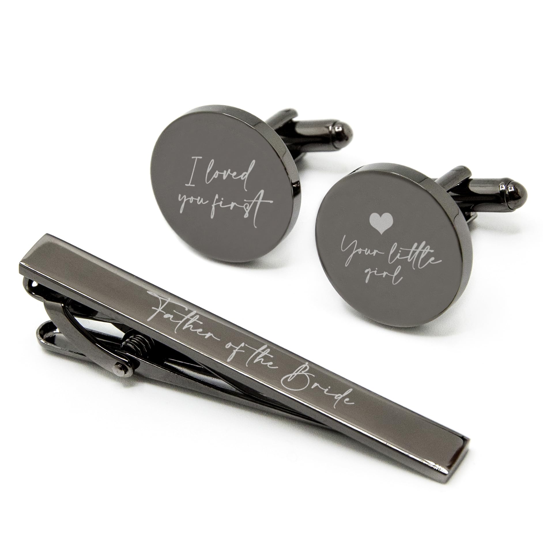 Elegant MUUJEE Engraved Cufflinks & Tie Clip Set for Men - Perfect for Weddings, Business Meetings & Formal Events