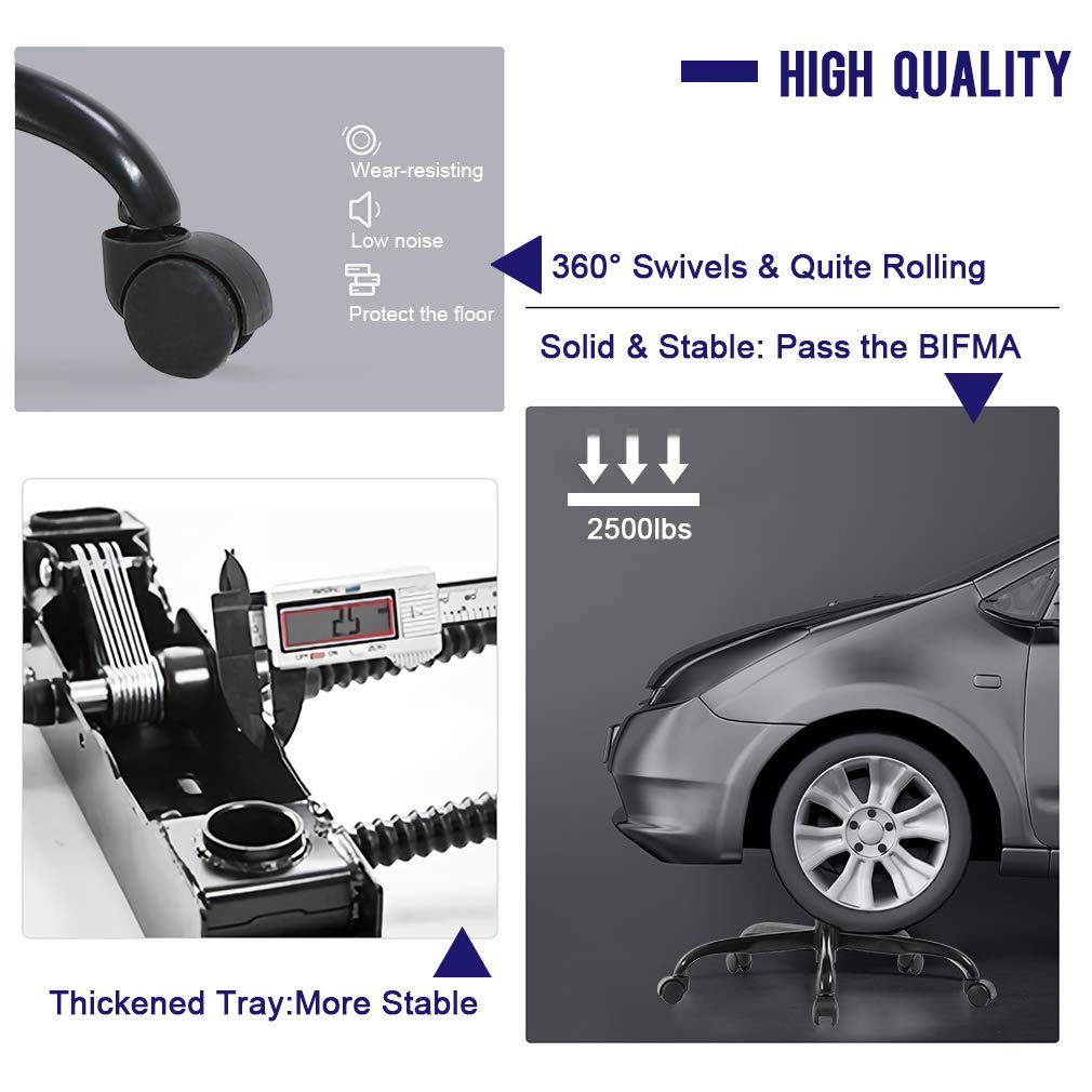 Best Ergonomic High-Back Gaming Chair for Office & PC - PU Leather Racing Style Computer Desk Chair with Lumbar Support & Swivel Base - Ideal for Back Pain Relief, Long Work Hours & Gaming Sessions - White Executive Rolling Task Chair for Men & Women