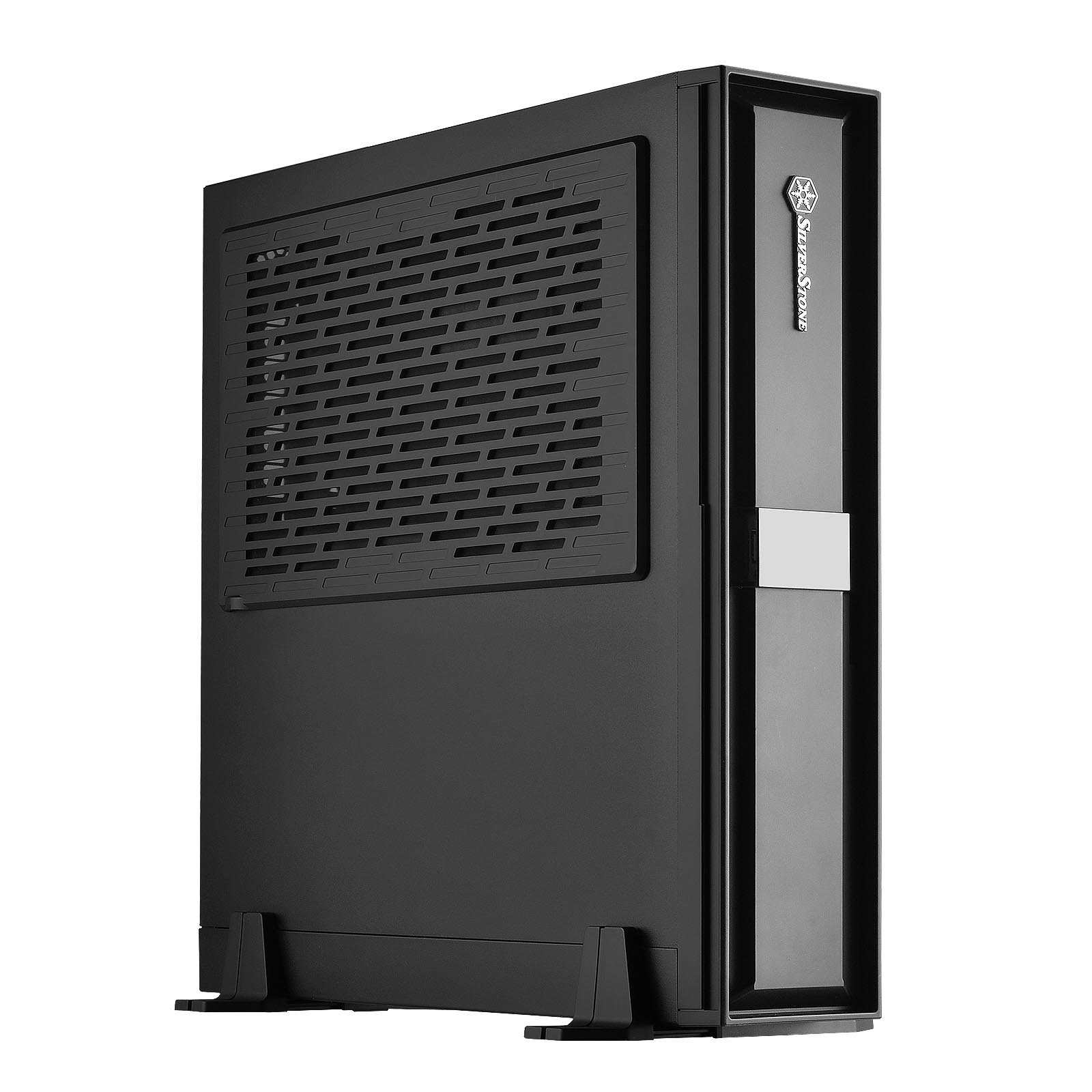 SilverStone Technology ML08B Mini-ITX Slim Small Form Factor Computer Case - Compact Gaming PC & HTPC Build for Home Theater & Office Use