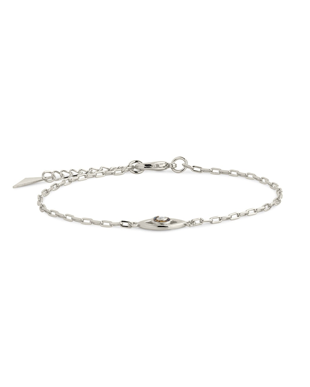 Leidy CZ & Mother of Pearl Evil Eye Station Bracelet - Elegant Protection Jewelry for Women, Trendy Boho Chic Accessory for Everyday Wear, Gift for Her