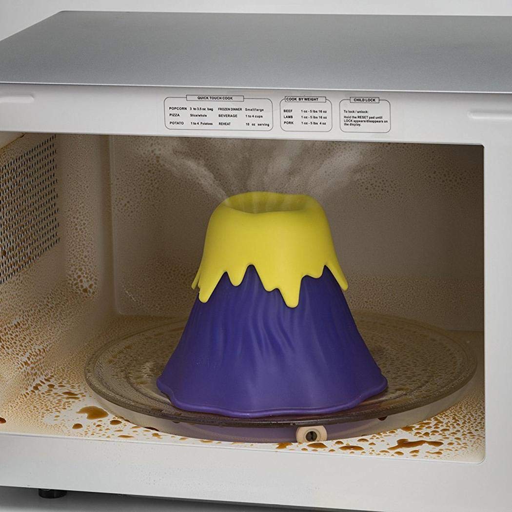Volcano Steam Microwave Cleaner - Kitchen Gadget for Easy Oven Cleaning at Home