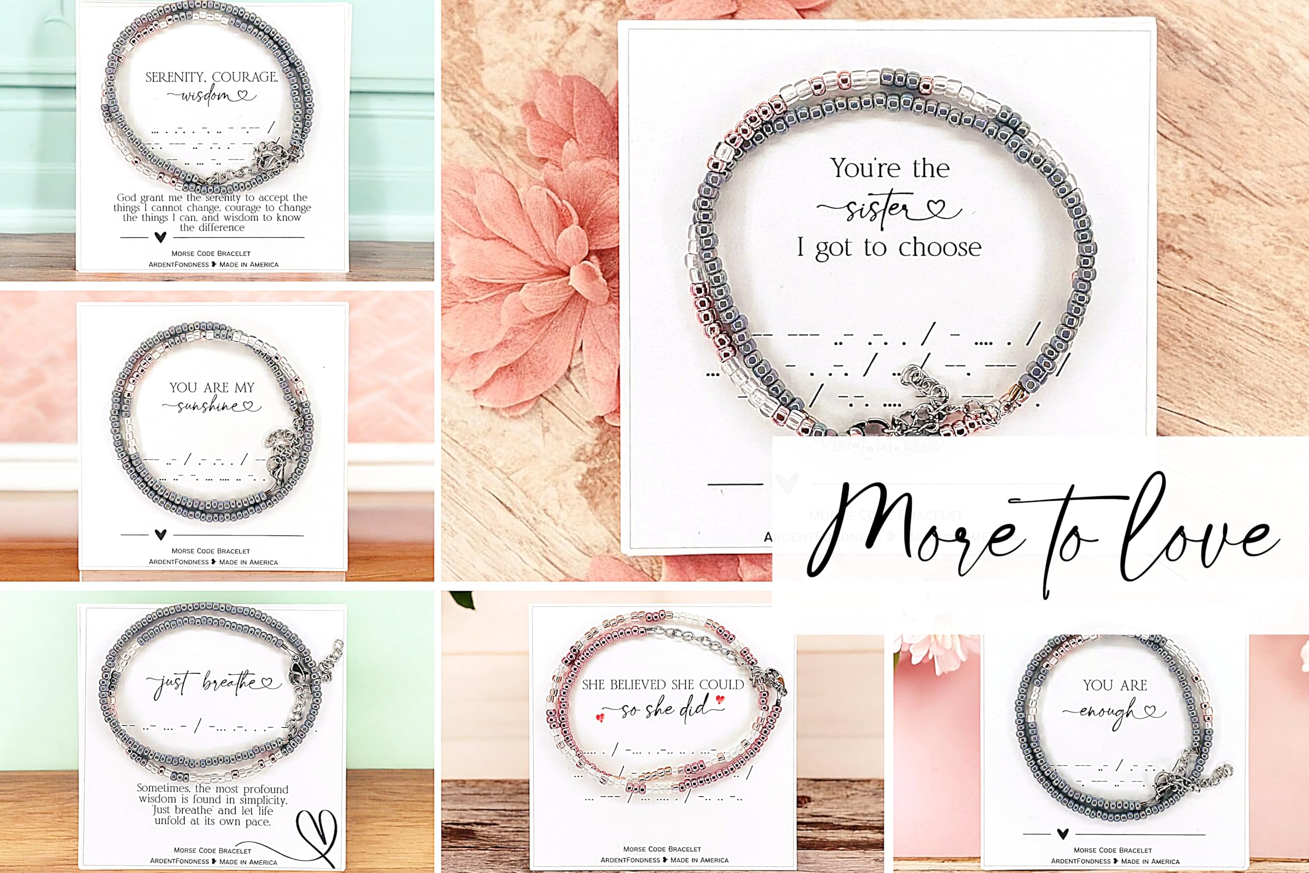 Morse Code Beaded Wrap Bracelet for Military Mom - Deployment Gift for Wife, Girlfriend, Sister, Best Friend - Prayer Stay Safe Navy Gold & White Bracelet - Perfect for Deployment, Homecoming, Military Appreciation Events