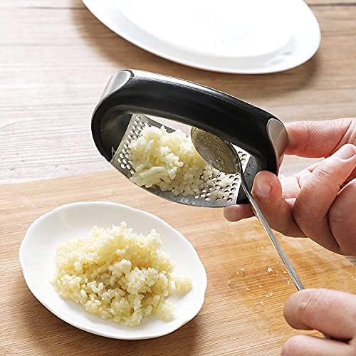Premium Stainless Steel Garlic Press & Crusher - Heavy Duty Garlic Chopper for Kitchen - Perfect for Cooking, Baking & Meal Prep