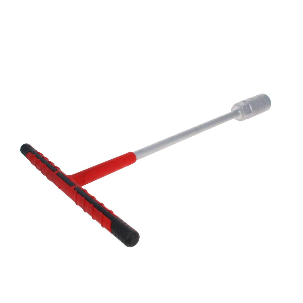 Auniwaig 18mm T Handle Socket Wrench Spanner Tool - Rubber Coated Hexagon Repair Wrench with Chrome Vanadium Steel - Perfect for Automotive, Machinery and DIY Home Repairs