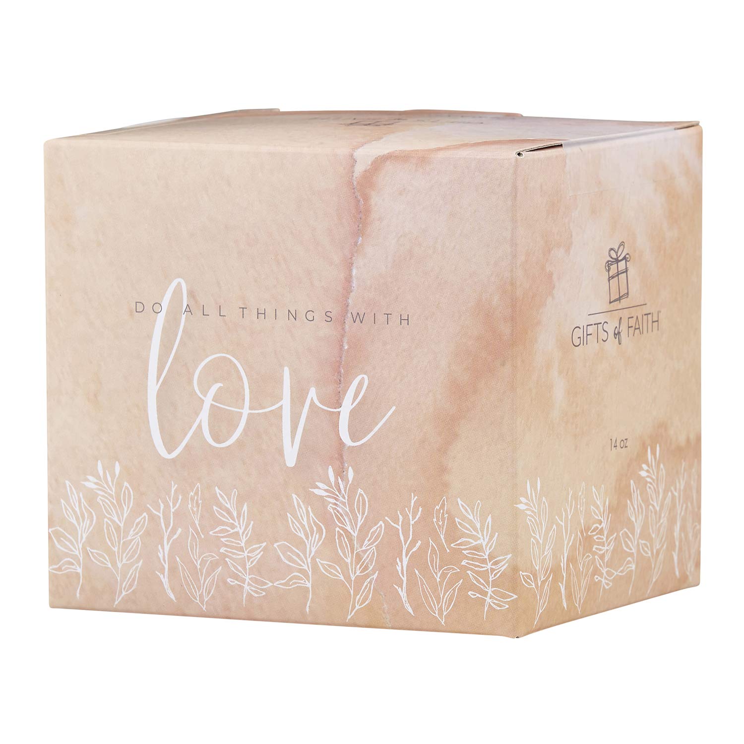 Creative Brands Faithworks Heart and Soul Bone China Mug - 14oz Inspirational Coffee Cup with 'All Things With Love' Design - Perfect for Tea, Coffee, and Thoughtful Gifts