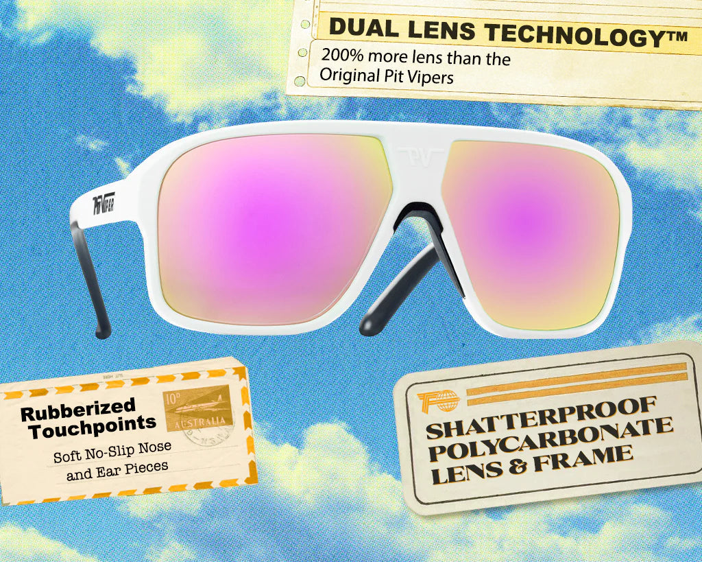 Pit Viper The Flight Optics Miami Nights Sunglasses - Polarized UV Protection for Outdoor Sports, Running, Cycling & Beach Activities
