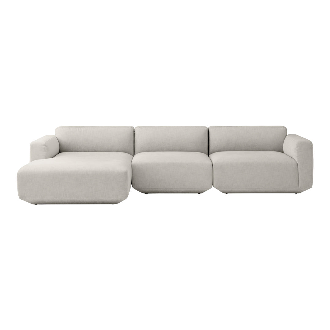 Develius Models E & F 3-Seater Sofa with Chaise Lounge - Modern Living Room Furniture for Small Spaces, Apartments & Home Theater Seating