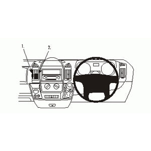 ClicOn No Holes Angled Dash Mount for Fiat Ducato (2007-2014) - Secure Phone Holder for Hands-Free Navigation & Driving Safety