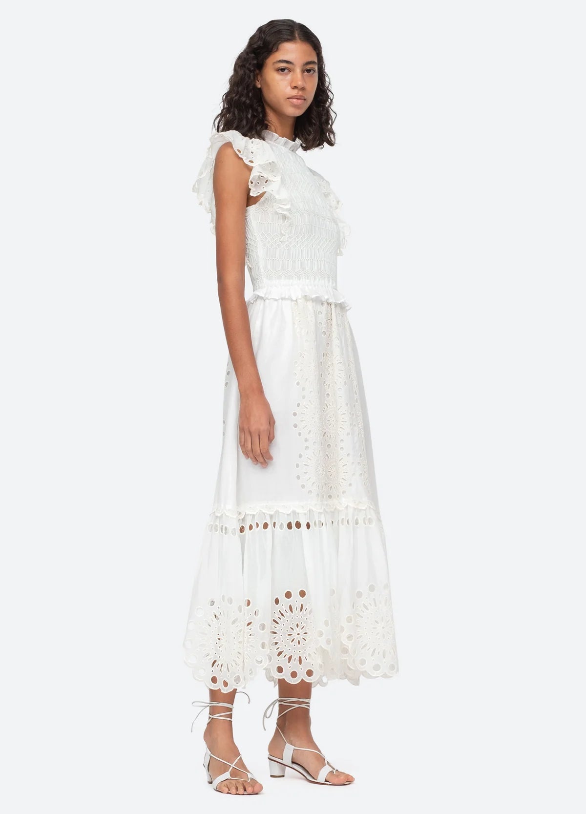 Addie Dress in Cream - Elegant Women's Summer Dress for Casual Outings & Special Occasions