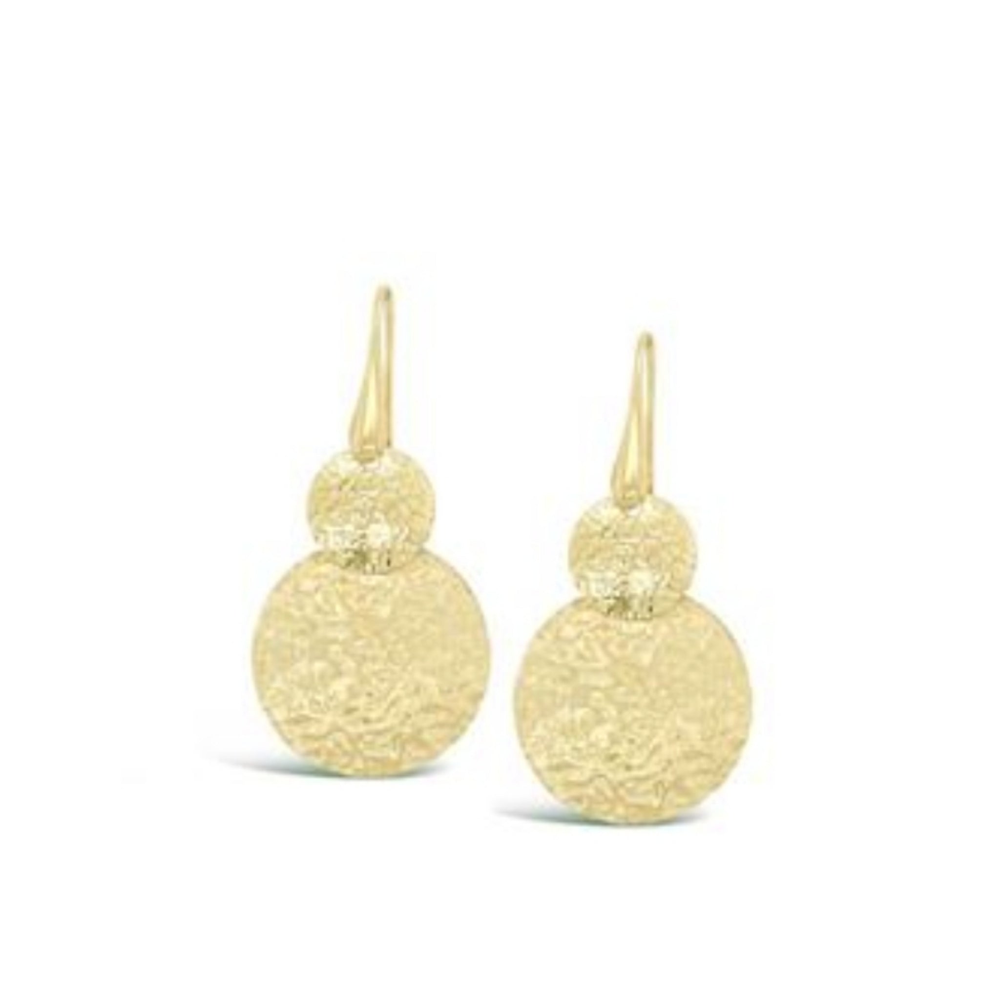 Venus Brushed Gold Drop Earrings for Women - Elegant Dangle Hoop Earrings for Party, Wedding & Everyday Wear