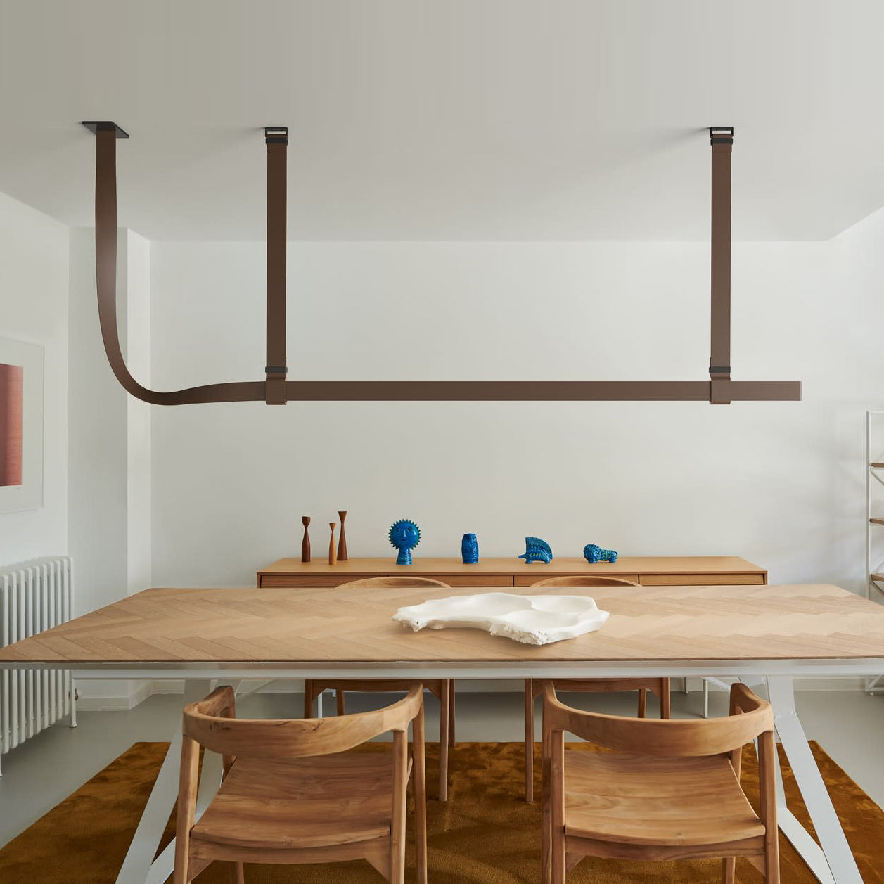 Modern Adjustable Belt Pendant Lamp - Industrial Style Hanging Light for Kitchen Island, Dining Room & Bedroom - Vintage Edison Bulb Compatible