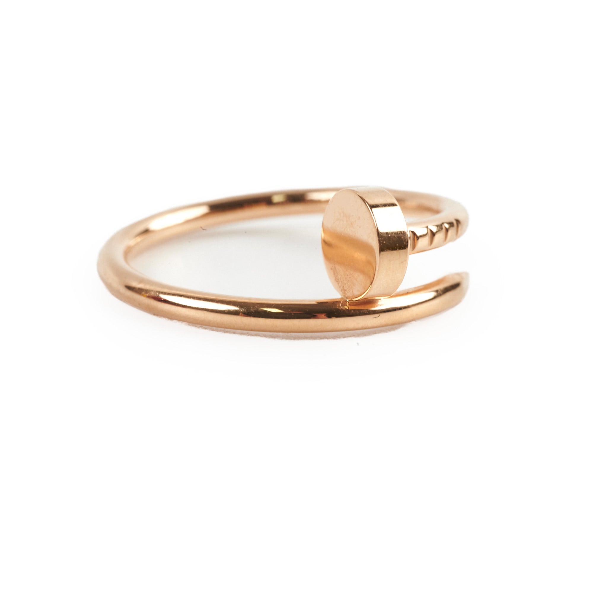 Cartier Small Juste Un Clou JUC Ring - 18K Rose Gold Nail Design Ring - Size 53 (US 6.25) - Luxury Jewelry Gift for Women - Perfect for Anniversary, Birthday & Special Occasions