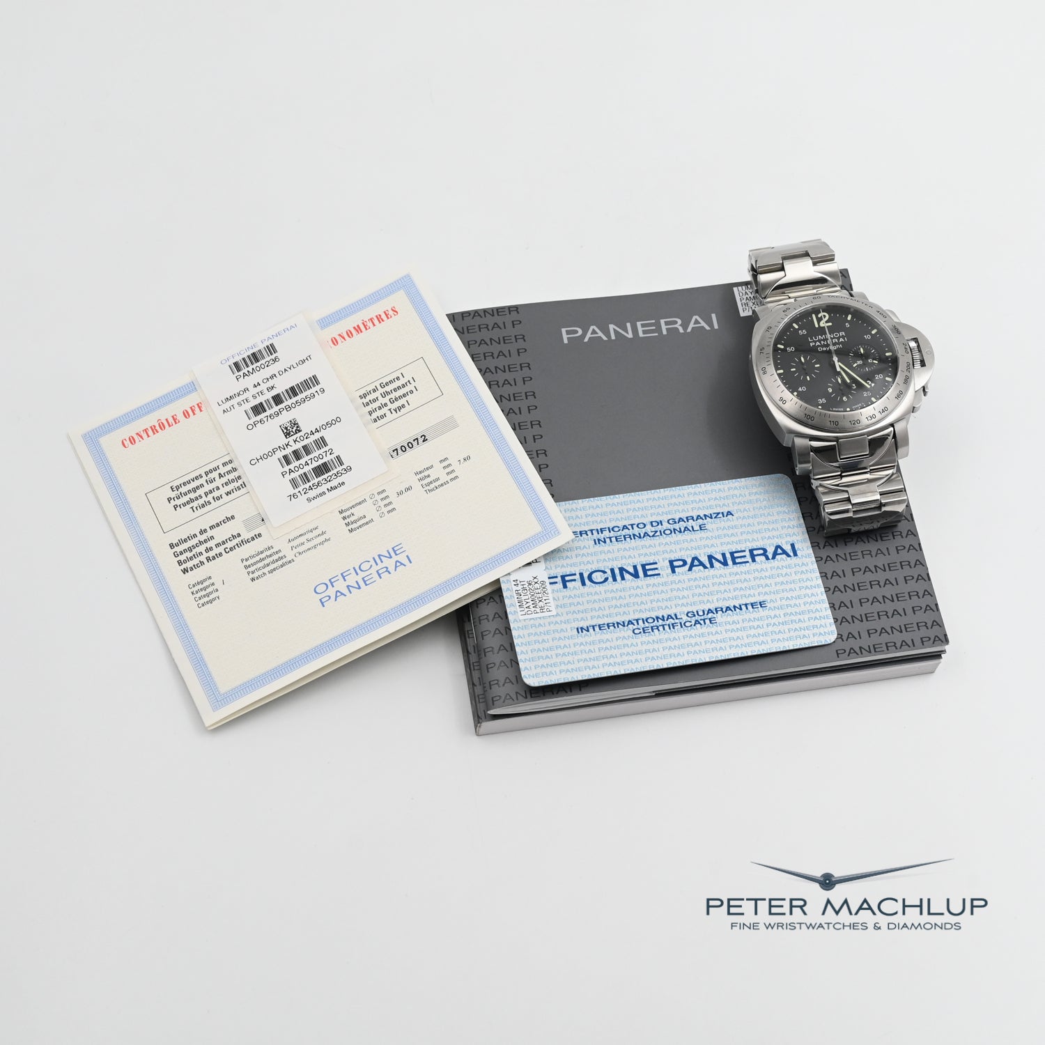 Panerai Luminor 44mm Daylight Chronograph Men's Watch - Luxury Automatic Diver Timepiece for Business, Diving & Special Occasions