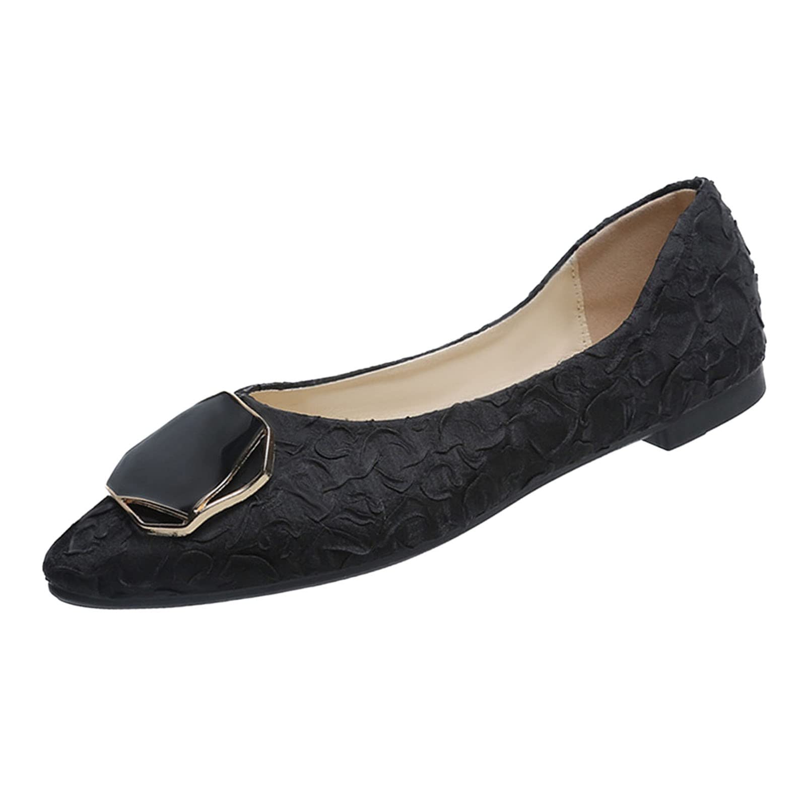 Women's Spring & Summer Casual Shoes - Breathable Cloth Flat Pointed Toe Low Heel Sandals | Perfect for Beach, Vacation & Everyday Wear