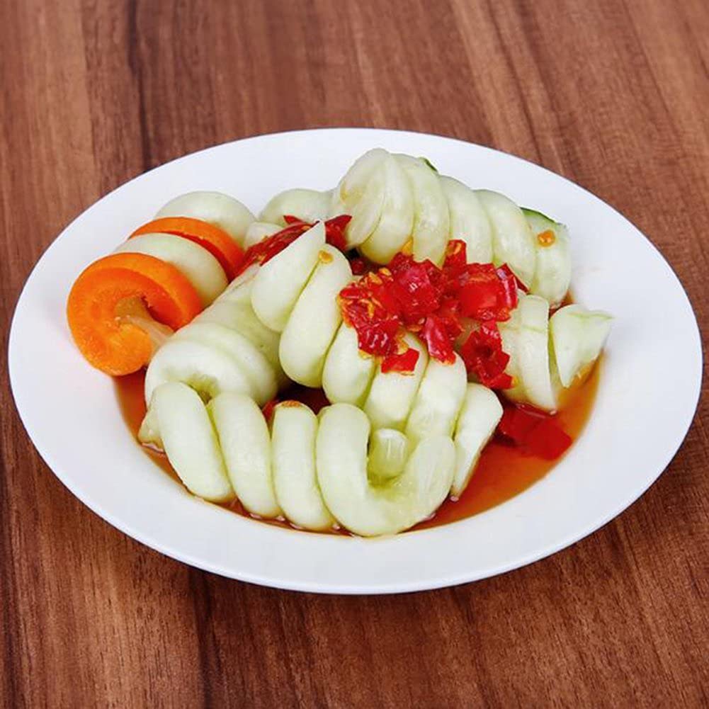 Stainless Steel Spiral Twist Knife for Fruits & Vegetables - Healthy Snack & Chip Maker - Perfect for Salads, Parties & Meal Prep - Easy Spiralizer & Shredder for Kids & Adults