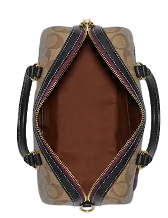 Coach Disney X Coach Rowan Satchel Crossbody Bag - Signature Canvas with Disney Patches, Fashionable Women's Handbag for Work, Travel & Daily Use