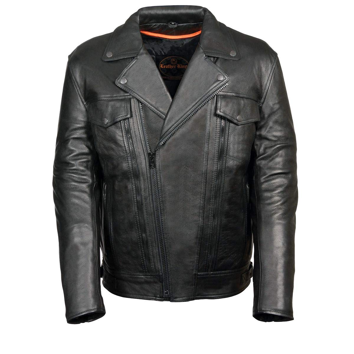 Men's Utility Pocket Motorcycle Jacket - Durable Biker Jacket with Multiple Pockets for Riding, Travel & Outdoor Adventures