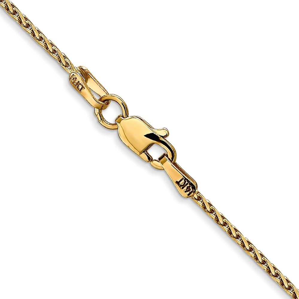 14K Yellow Gold 1.5mm Wheat Chain Anklet for Men & Women - Elegant Diamond2Deal Jewelry for Everyday Wear, Parties & Special Occasions