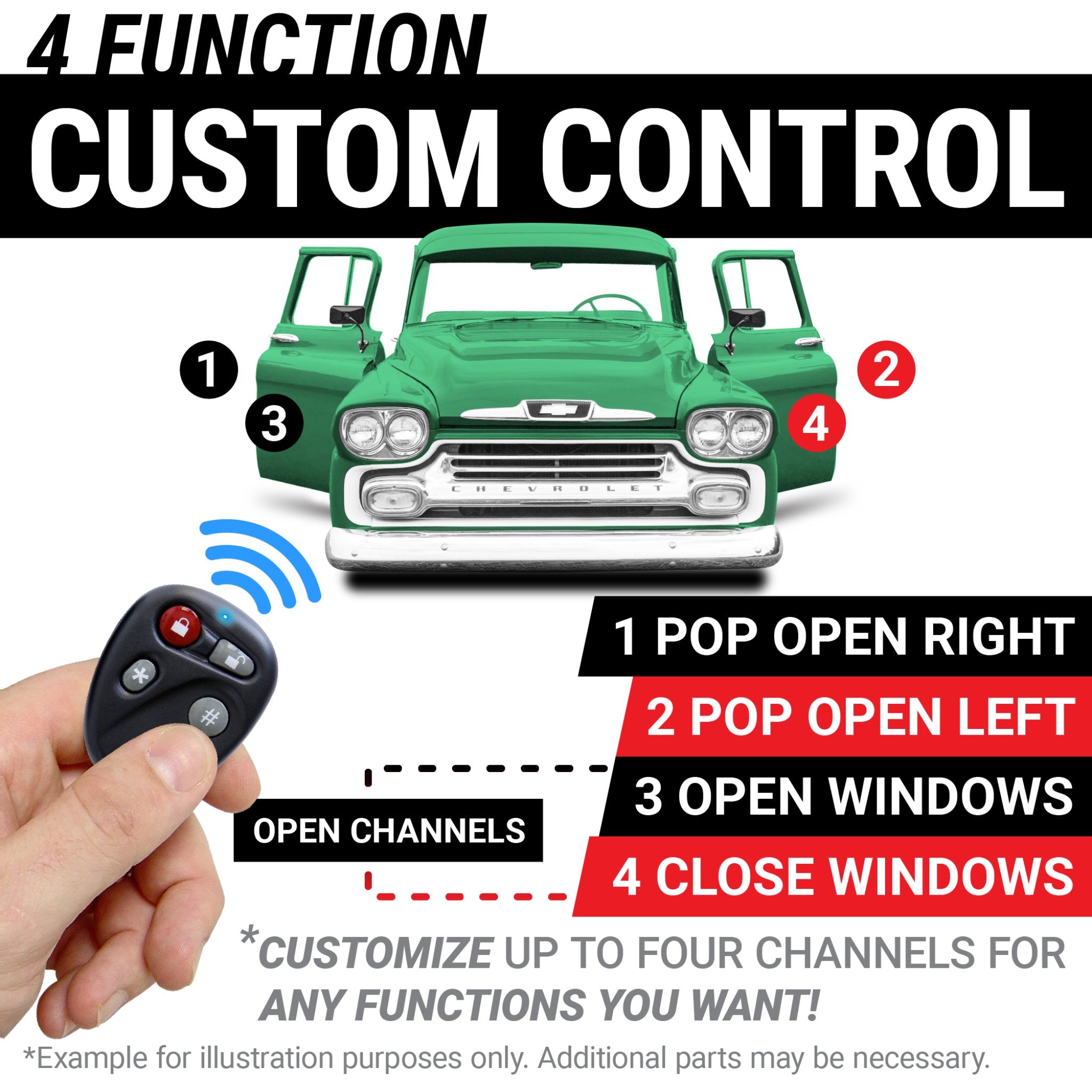 1904 Rambler Model J Remote Shaved Door Handle Kit - 50lb Solenoids, Poppers & Latch Cable Adapters for Smooth Car Door Operation | Perfect for Custom Car Builds & Automotive Restoration Projects