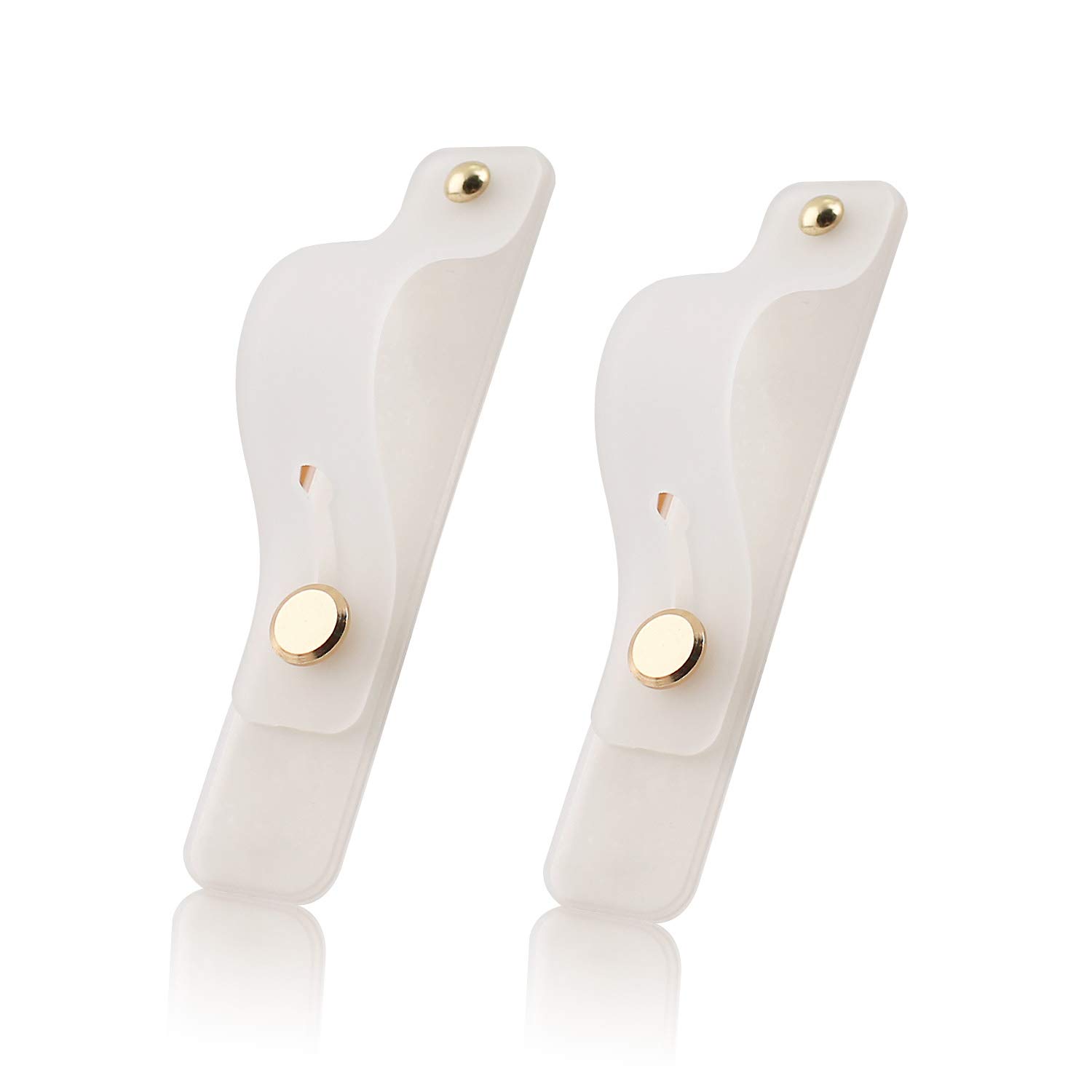 Yetaida Removable & Reusable Silicone Phone Grip Strap - Universal Finger Loop Kickstand Holder for iPhone, Samsung & Most Smartphones (White) - Perfect for Gaming, Video Calls & One-Handed Use