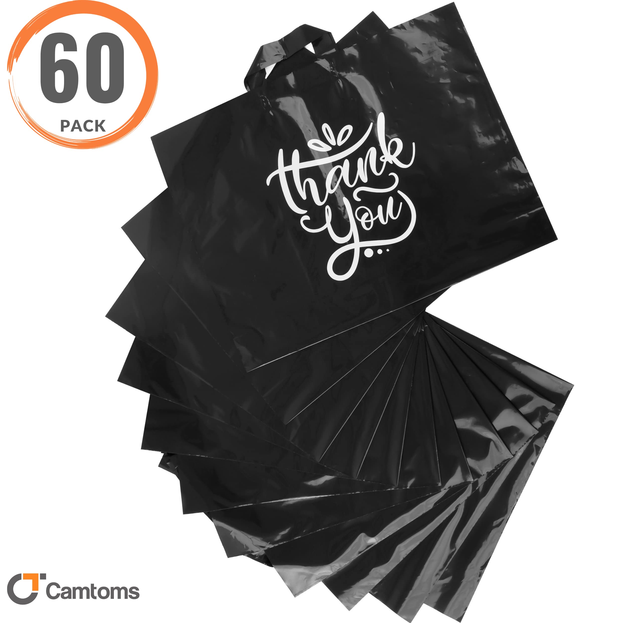 Large Thank You Gift Bags with Handles | Durable Plastic Shopping Bags for Small Business | Retail & Boutique Packaging | Perfect for Retail Stores, Gift Shops & Customer Appreciation