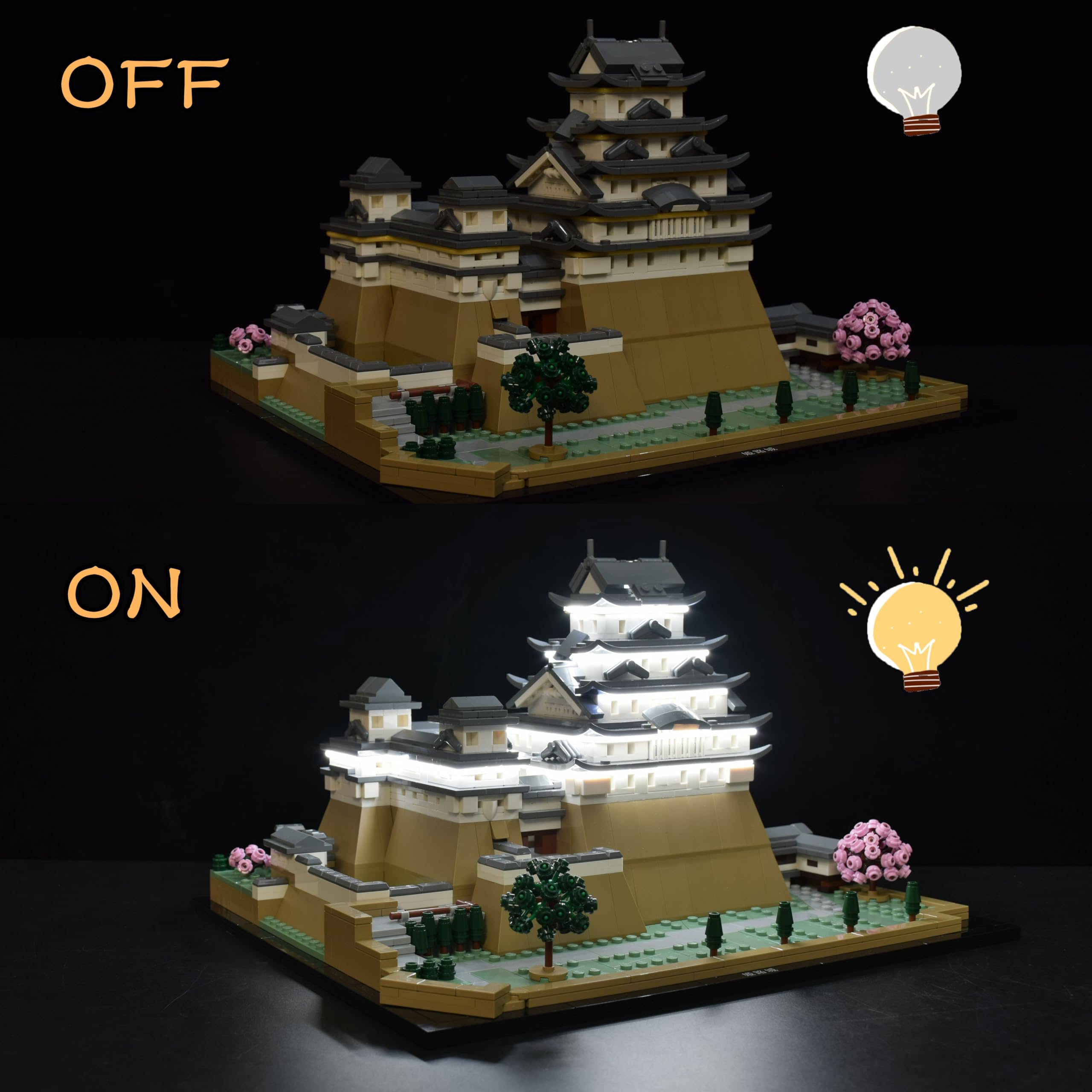 LED Lighting Kit for Lego 21060 Himeji Castle Building Set - Remote Control Included (Not Include Lego Model) | Enhance Your Lego Display for Home Decor, Collections & Nighttime Showcase
