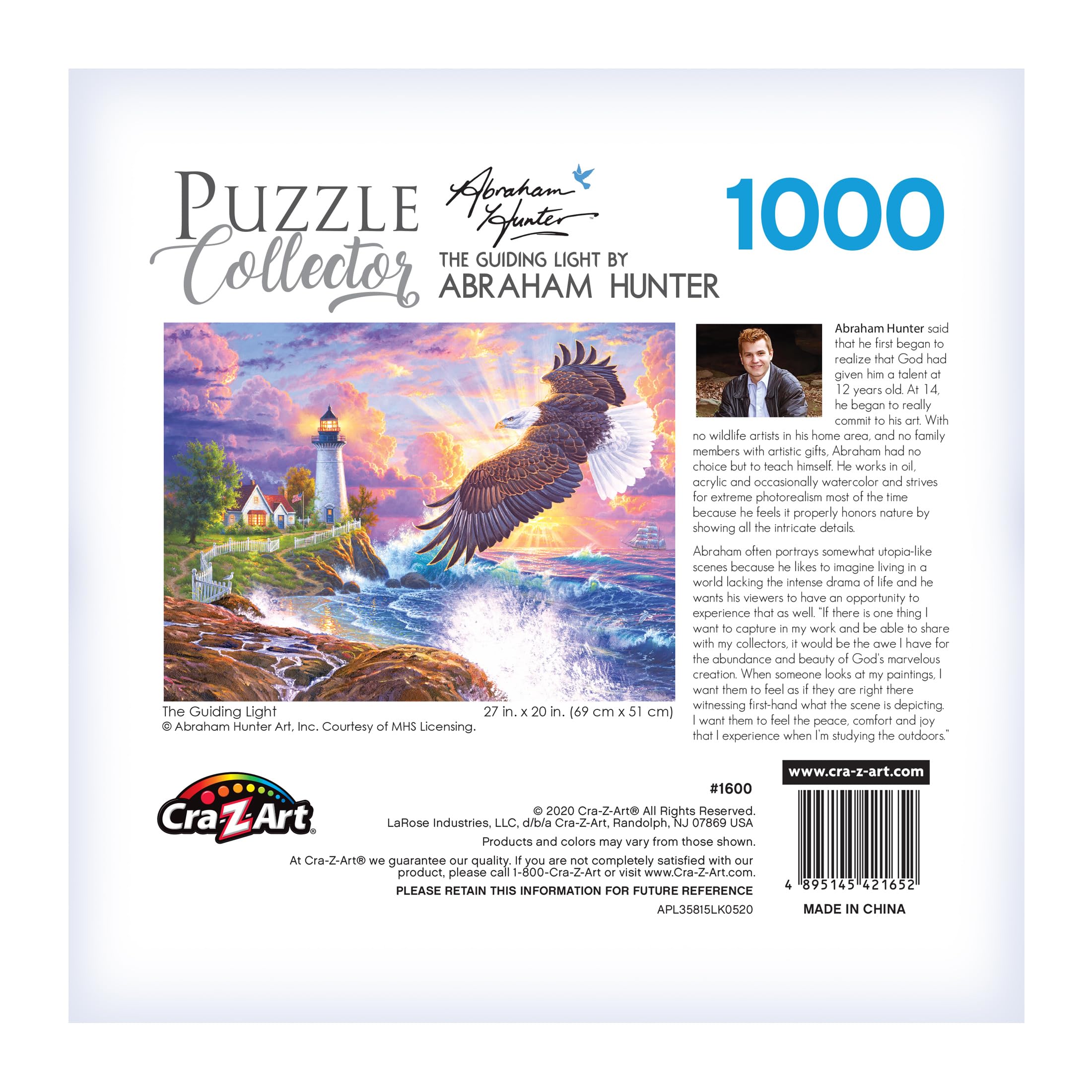 Roseart - 1000 Piece Jigsaw Puzzle for Adults - The Guiding Light - Challenging Collector's Puzzle for Family Game Night & Relaxation