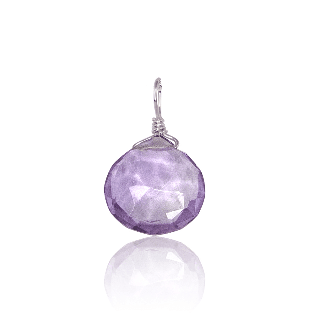 Tiny Pink Amethyst Teardrop Gemstone Pendant Necklace - Elegant Healing Crystal Jewelry for Women, Gift for Her, Spiritual Protection & Positive Energy