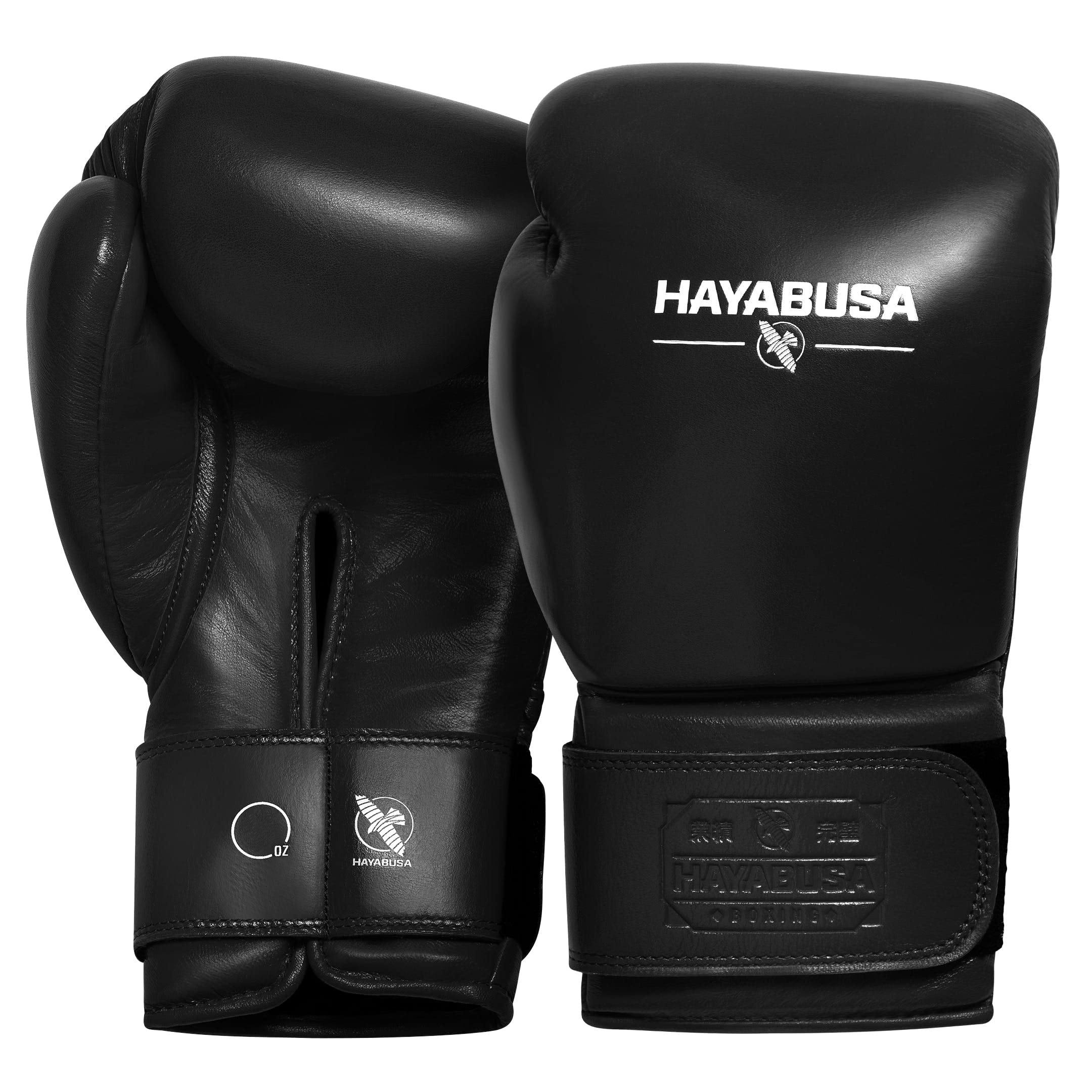 Hayabusa Pro Leather Hook & Loop Boxing Gloves for Men & Women - Premium Training Gloves for MMA, Kickboxing, Sparring & Fitness Workouts
