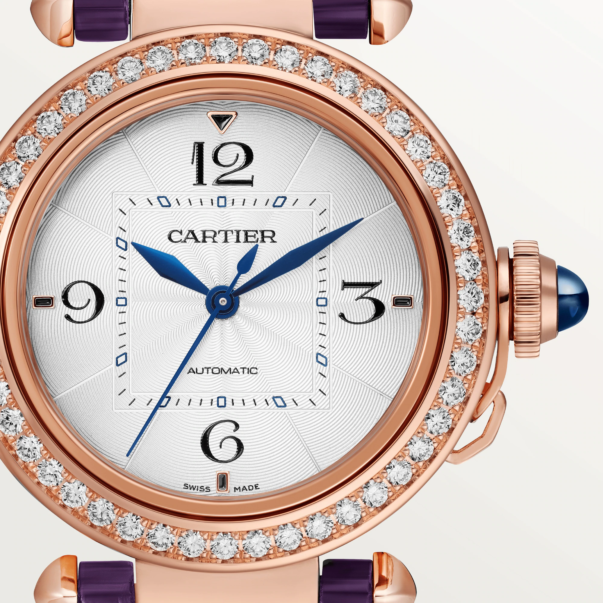 Cartier Pasha 35mm Rose Gold Diamond Ladies Watch - Luxury Women's Wristwatch for Formal Events & Special Occasions