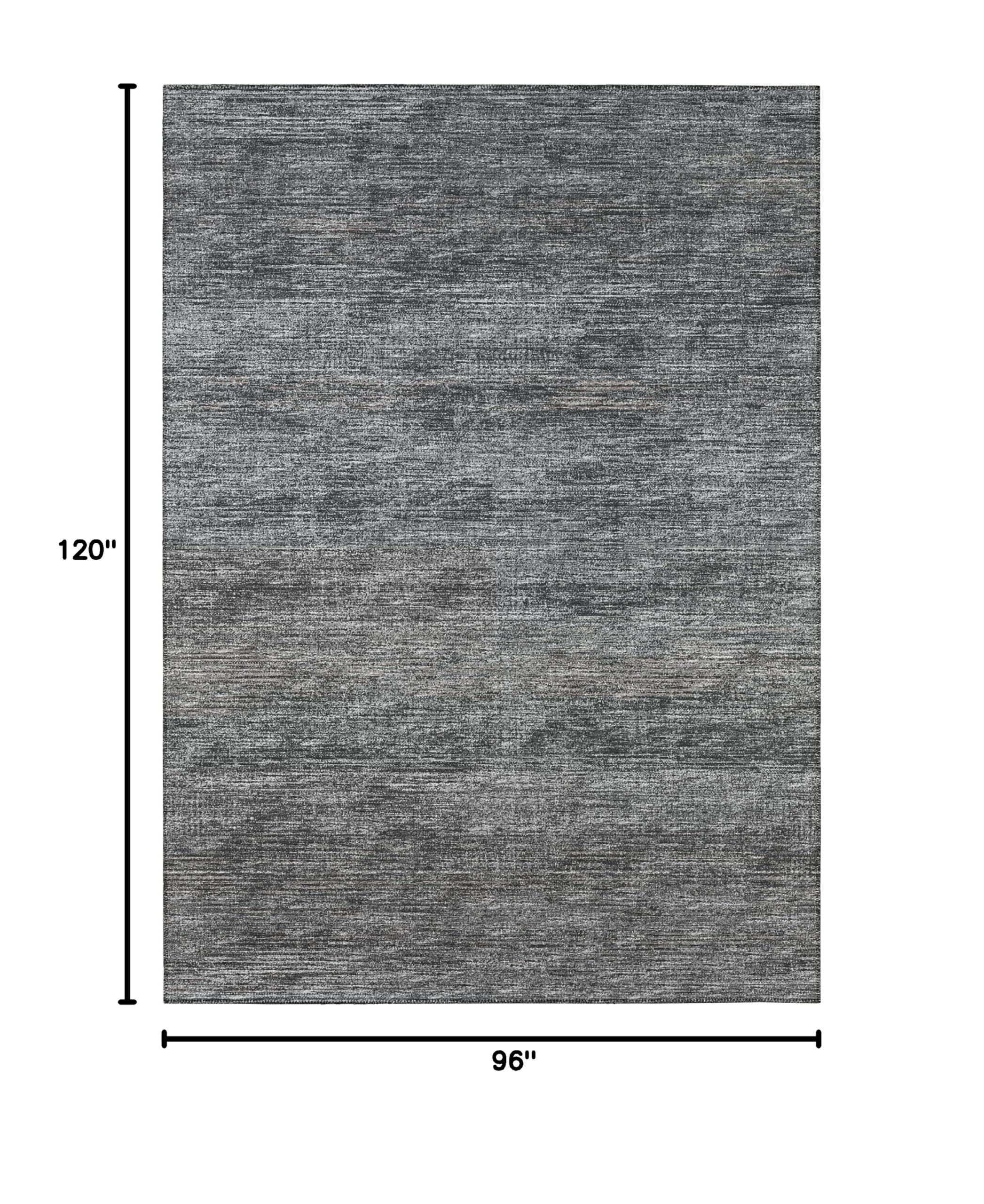 Addison Rugs Marston 8' x 10' Transitional Gray Indoor Outdoor Area Rug - Stain Resistant, Machine Washable, Non-Shedding - Perfect for Bedroom, Living Room, Dining Room & Kitchen - Great for Patio, Deck, Sunroom & High Traffic Areas