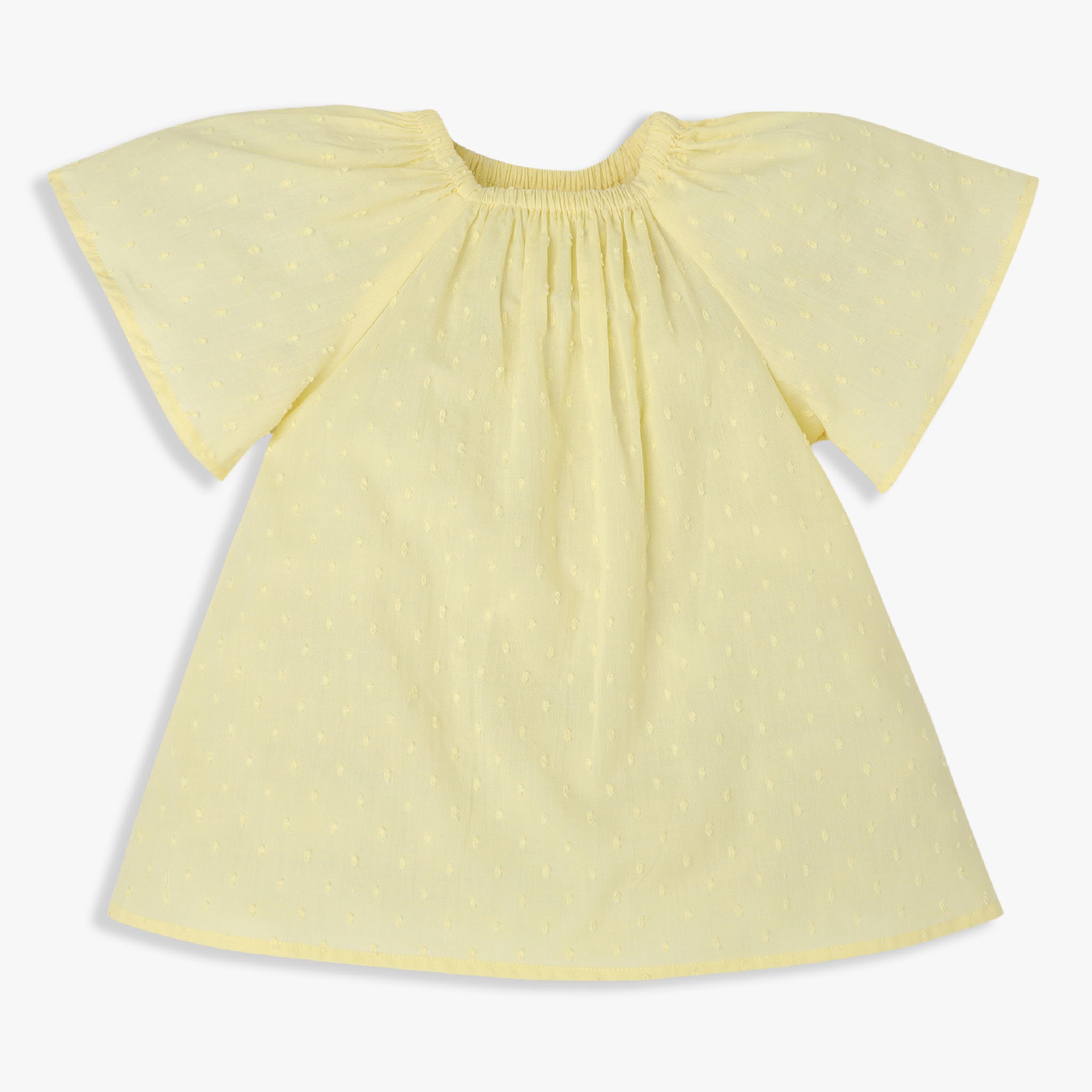 Girls' Round Neck Woven Top - Cute Casual Short Sleeve Blouse for School, Playdates & Summer Outfits