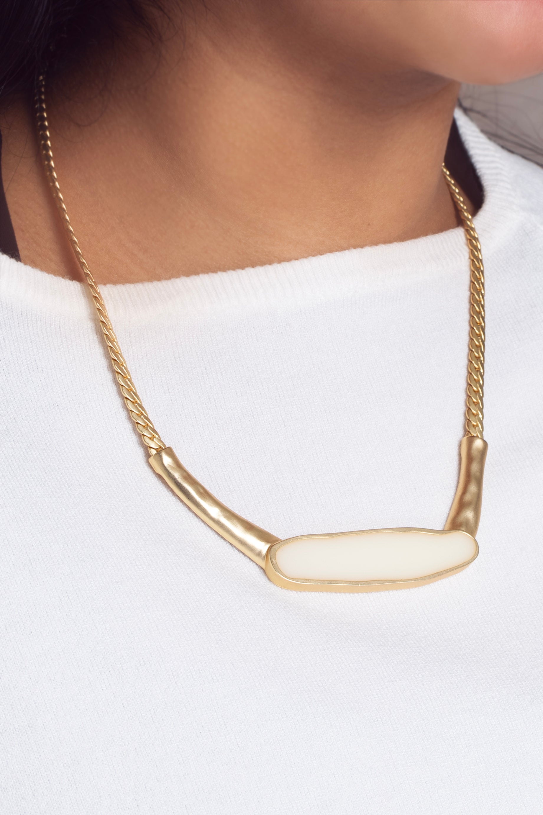 Elegant Herringbone Chain Plated Statement Necklace for Women | Gold & Silver Fashion Jewelry | Perfect for Parties, Weddings & Date Nights