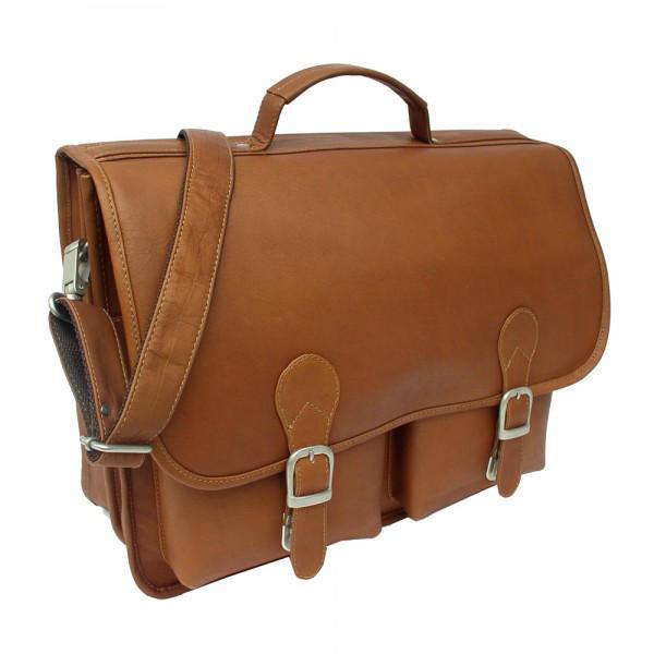 Premium Genuine Leather Executive Two-Pocket Portfolio - Professional Business Document Organizer for Meetings, Office & Corporate Gifting