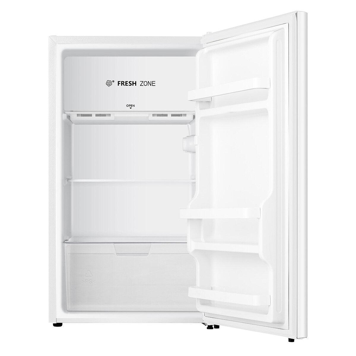 Hisense 124L Mini Bar Fridge - White HRBF126 - Compact Refrigerator for Home, Office, Dorm & Small Spaces - Perfect for Beverages, Snacks & Beauty Products Storage