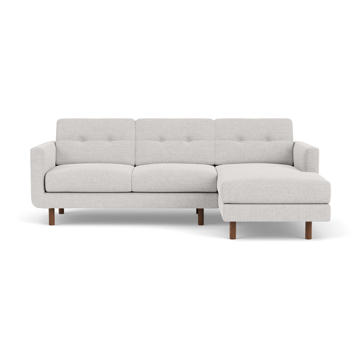 Conrad Fabric Right Chaise Sofa - Modern Sectional Couch for Living Room, Lounge & Home Theater - Comfortable Upholstered Furniture with Chaise Lounge