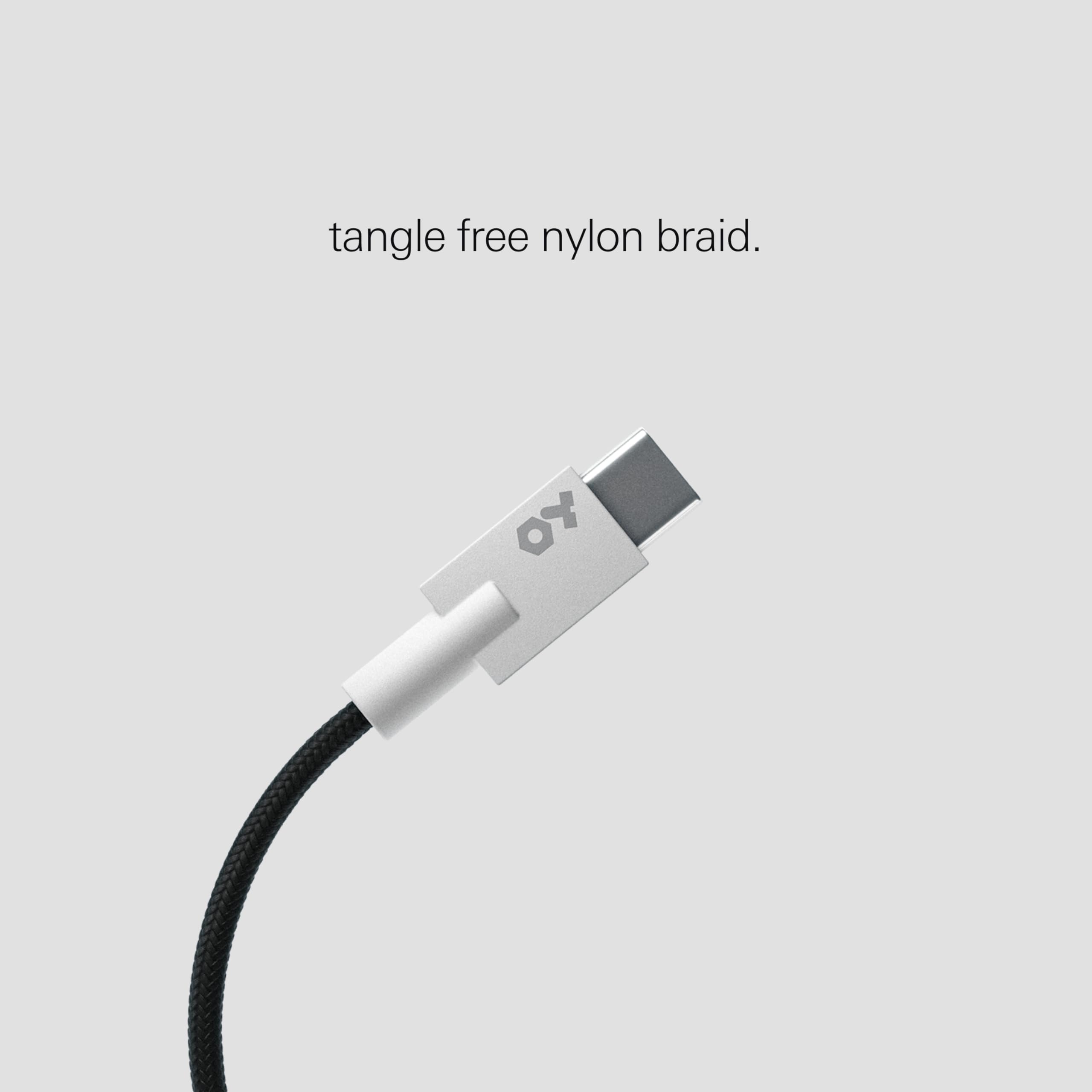 Premium USB-C to USB-C Cable 750mm (29.5in) - Durable Nylon Braided Fast Charging & Data Sync for MacBook, iPad Pro, Samsung Galaxy - Home & Office Use