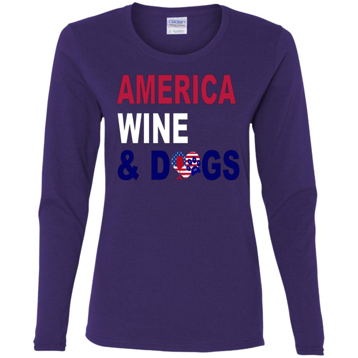 WineyBitches.Co Women's Long Sleeve Cotton T-Shirt - Soft Casual Shirt for Everyday Wear, Lounge & Outfits