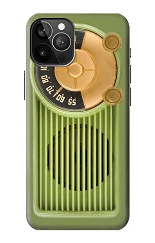 Vintage Bakelite Radio Style Green Hard Case Cover for iPhone 12 Pro Max - Retro Protection with Classic Design for Daily Use, Travel & Collectors