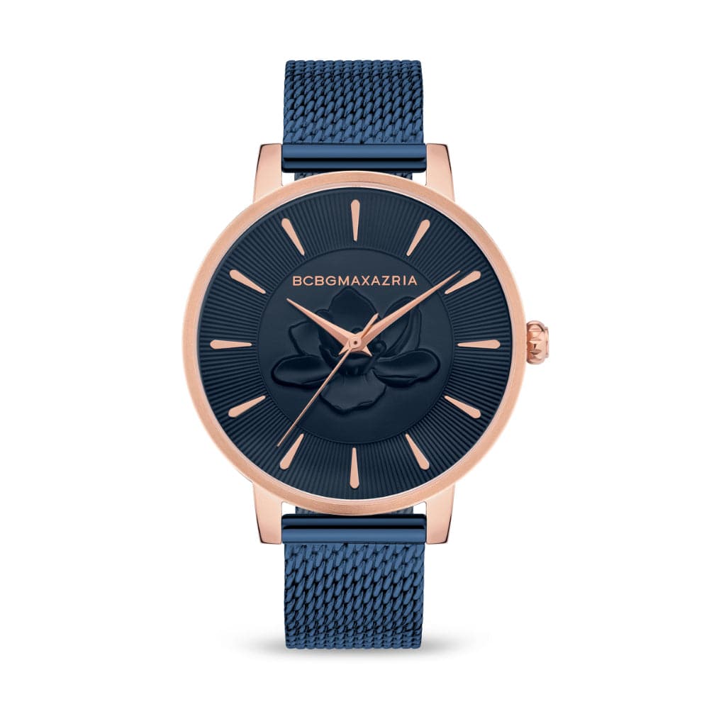 BCBGMAXAZRIA BAWLG2133105 Women's Watch - Blue Mesh Strap, Elegant & Stylish Timepiece for Casual & Formal Wear