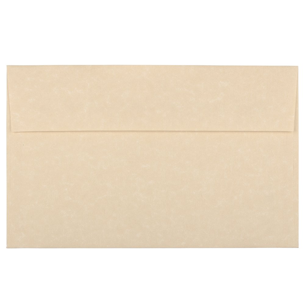 JAM PAPER A10 Parchment Invitation Envelopes - 6 x 9 1/2 Inches - Eco-Friendly Brown Recycled Paper - Bulk Pack of 1000 Envelopes per Carton - Perfect for Weddings, Parties, and Formal Events