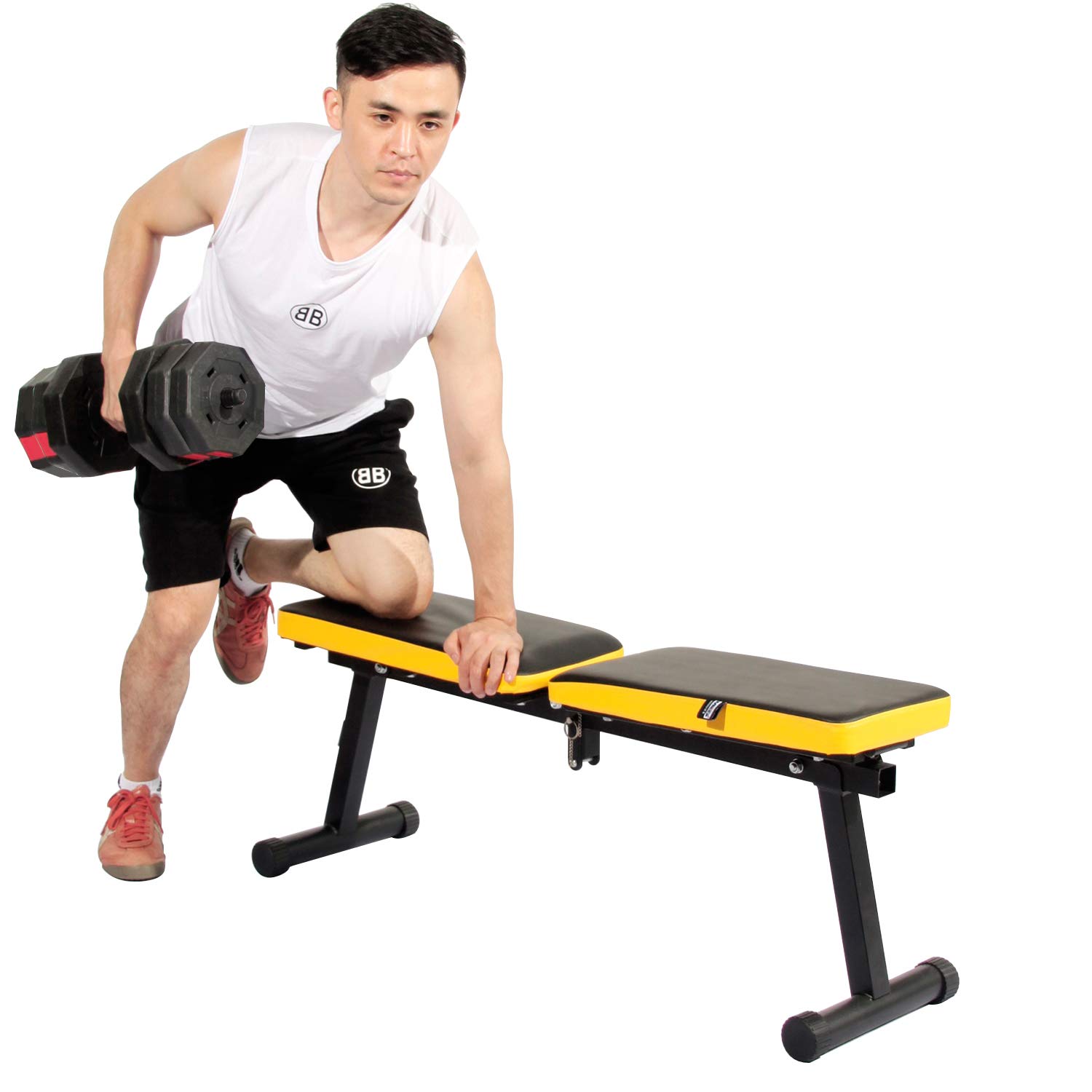 SogesGame Adjustable Foldable Weight Bench for Home Gym - Full Body Workout Equipment for Strength Training & Exercise | Perfect for Home Fitness, Bodybuilding & CrossFit Workouts