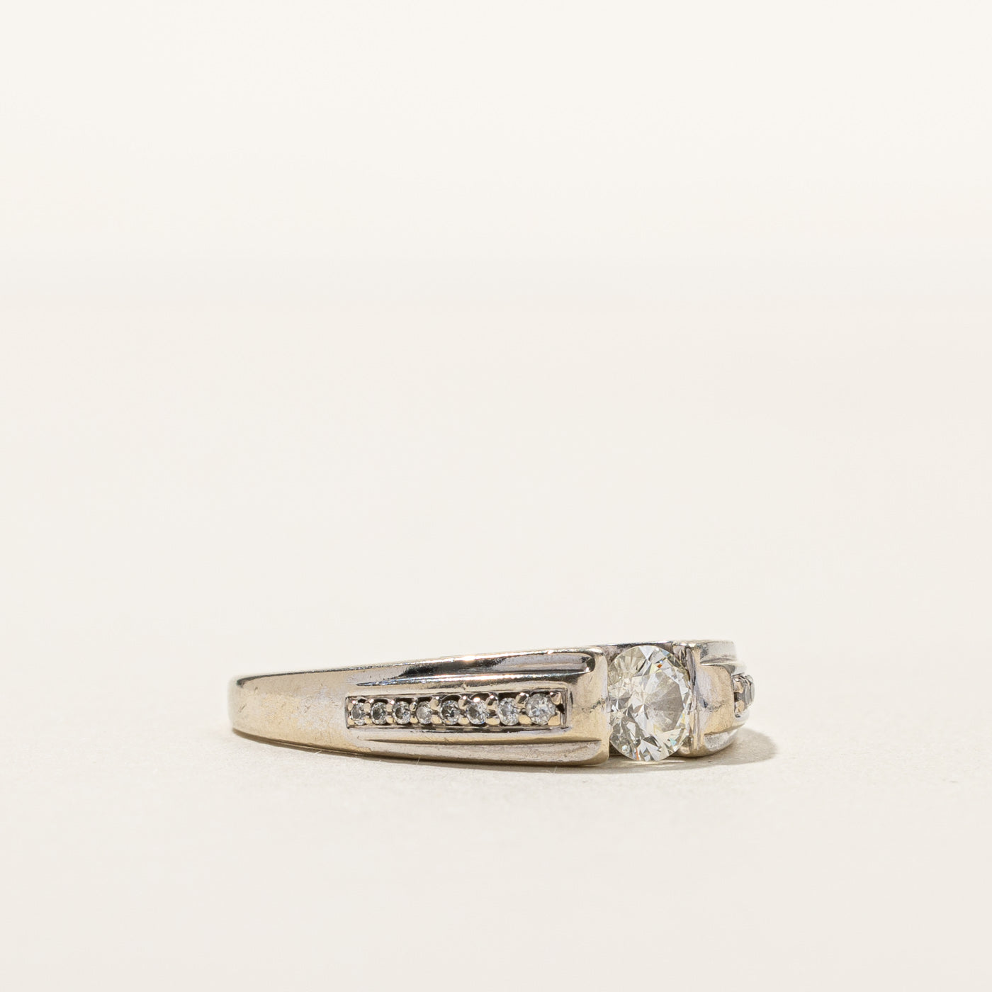 0.44ctw Tension Set Diamond Ring for Women - Size 8.5 | Elegant Wedding, Engagement & Anniversary Jewelry Gift