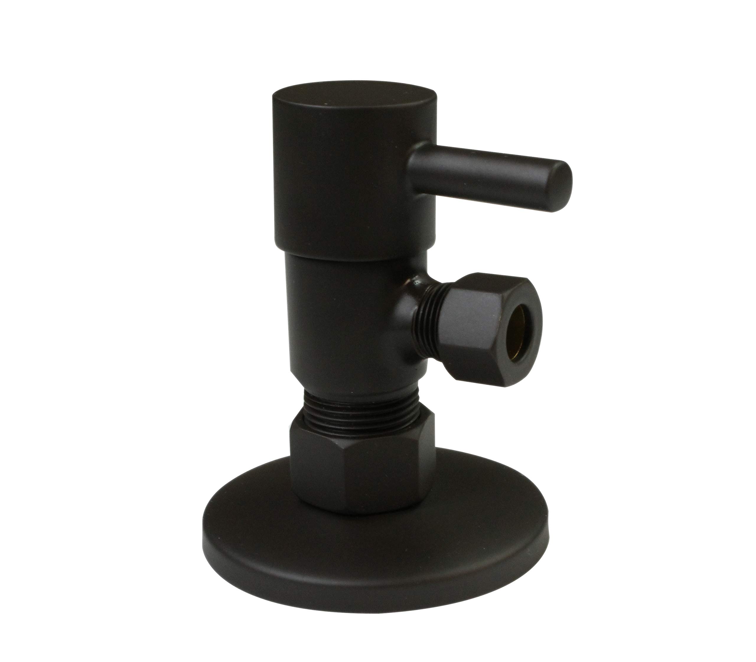Westbrass D1438QRL-12 Oil Rubbed Bronze Pedestal Sink Supply Line Kit with Qubic Bottle Trap & 1/4-Turn Angle Stops - Perfect for Bathroom Vanity & Lavatory Installation