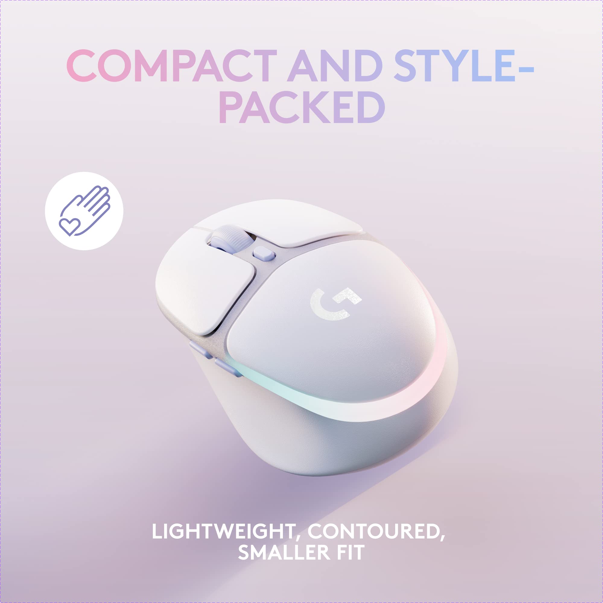 Logitech G735 Wireless Gaming Headset & G705 Mouse Combo - Customizable LIGHTSYNC RGB, LIGHTSPEED Wireless, Bluetooth - for PC, Mac, Laptop (White Mist) - Perfect for Esports, Streaming & Professional Gaming