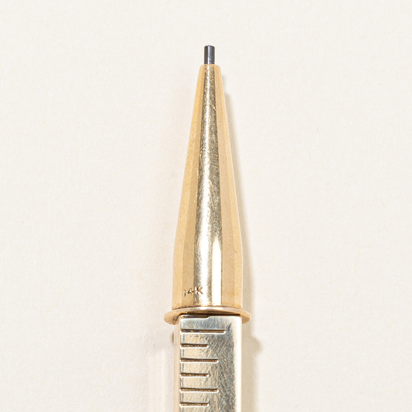 Vintage Tiffany & Co 14k Yellow Gold Mechanical Pencil with Ruler - 1960s Retro Writing Instrument for Collectors & Gift Giving