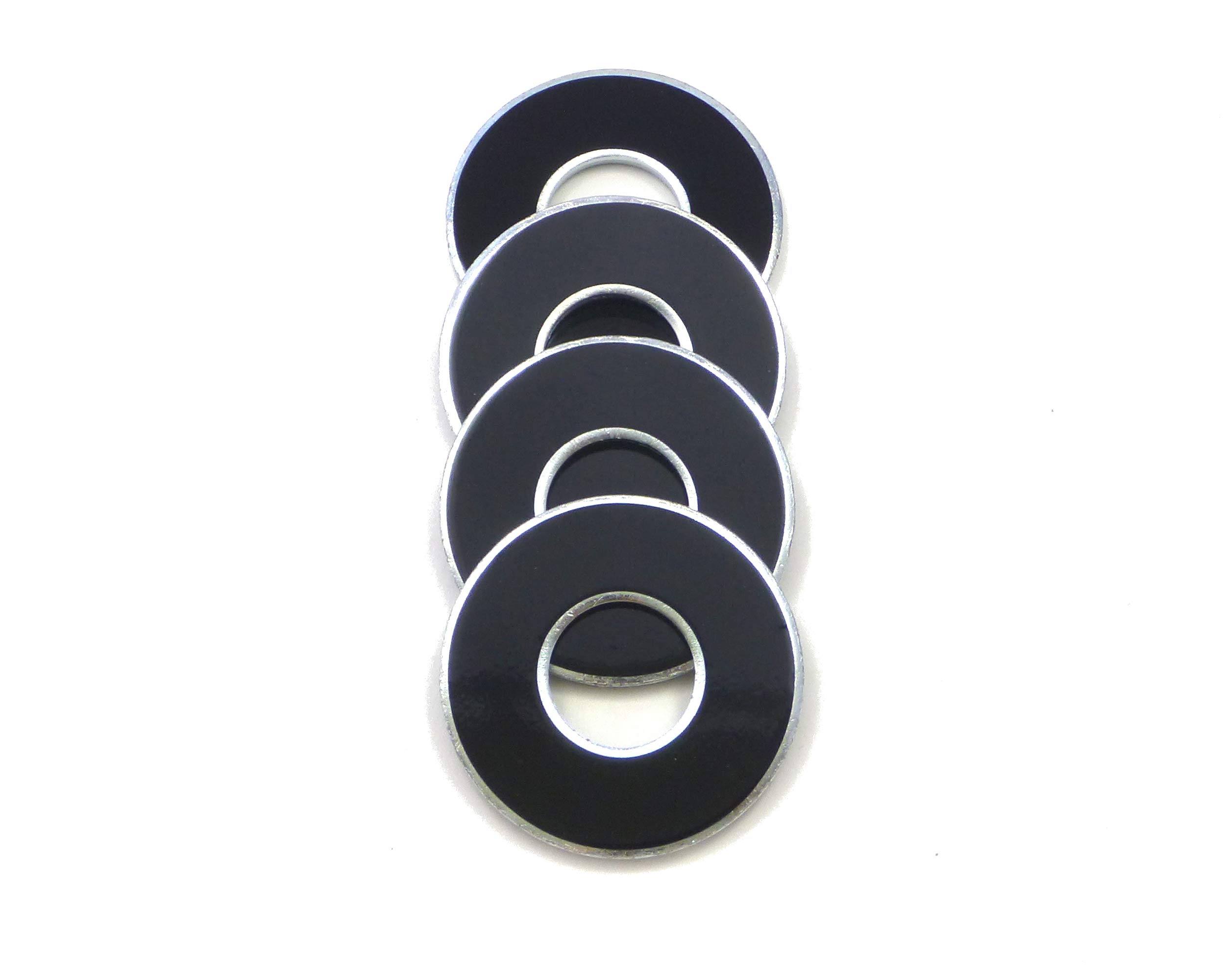 4 VVashers - Premium Washer Toss Game Set (Black) for Outdoor Lawn Games, Backyard Parties & Tailgating Activities