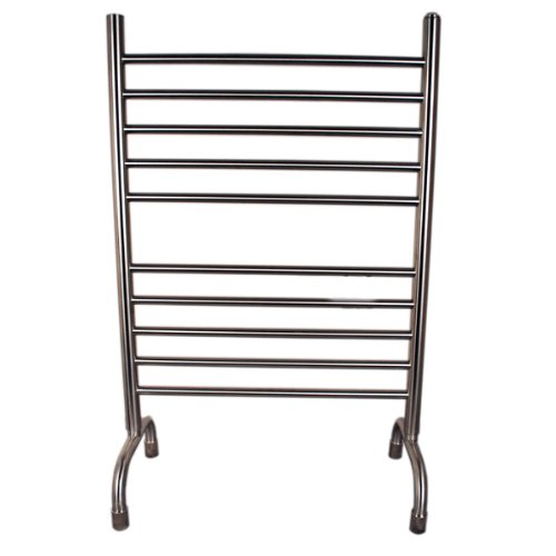 Amba SAFSP-24 Solo 24-Inch x 38-Inch Freestanding Towel Warmer, Polished Stainless Steel - Perfect for Bathrooms, Spas, and Luxury Home Use